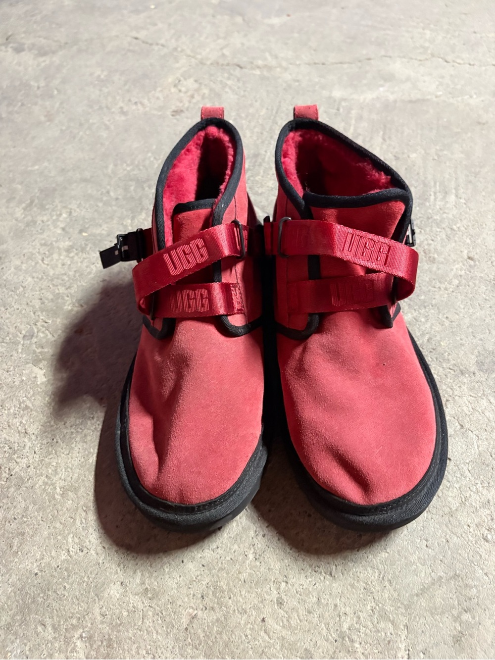 UGG NEUMEL SNAPBACK SAMBA RED CHUKKA SUEDE ANKLE SHOES BOOTS SIZE US 11 MEN